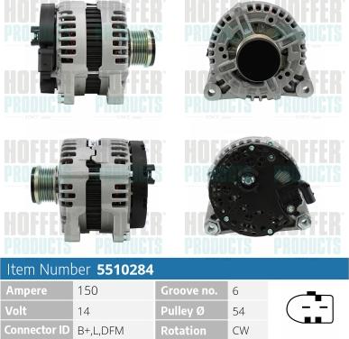 Hoffer H5510284P - Alternatore autozon.pro