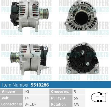 Hoffer H5510286 - Alternatore autozon.pro