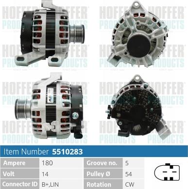 Hoffer H5510283 - Alternatore autozon.pro