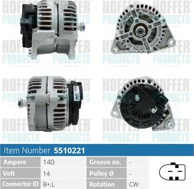 Hoffer H5510221 - Alternatore autozon.pro