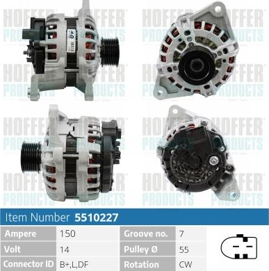 Hoffer H5510227 - Alternatore autozon.pro