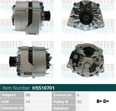 Hoffer H5510701 - Alternatore autozon.pro