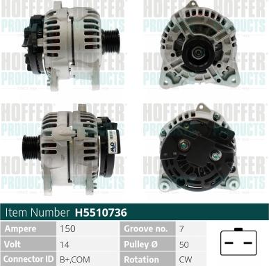 Hoffer H5510736 - Alternatore autozon.pro