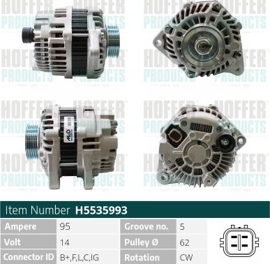 Hoffer H5535993 - Alternatore autozon.pro