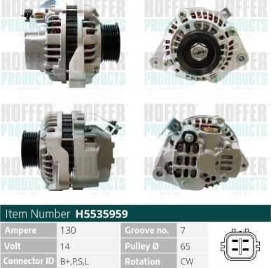 Hoffer H5535959 - Alternatore autozon.pro