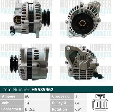 Hoffer H5535962 - Alternatore autozon.pro