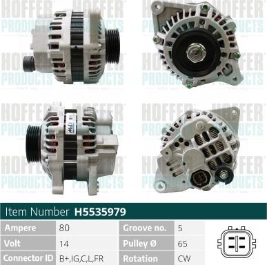 Hoffer H5535979 - Alternatore autozon.pro