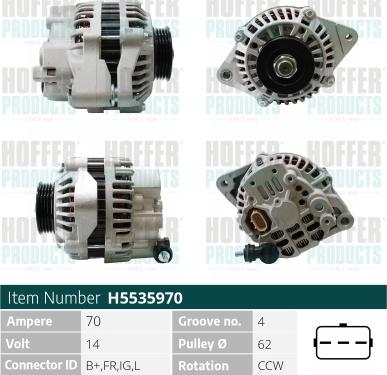 Hoffer H5535970 - Alternatore autozon.pro