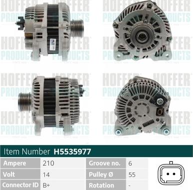 Hoffer H5535977 - Alternatore autozon.pro