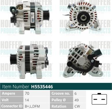 Hoffer H5535446 - Alternatore autozon.pro