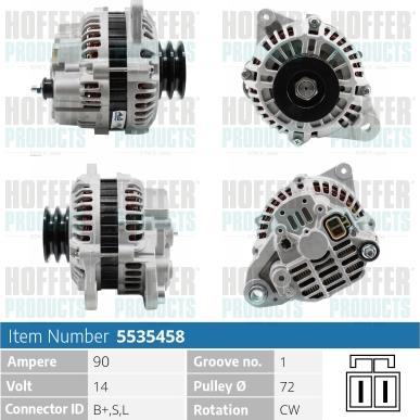 Hoffer H5535458 - Alternatore autozon.pro