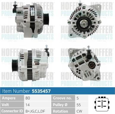 Hoffer H5535457 - Alternatore autozon.pro