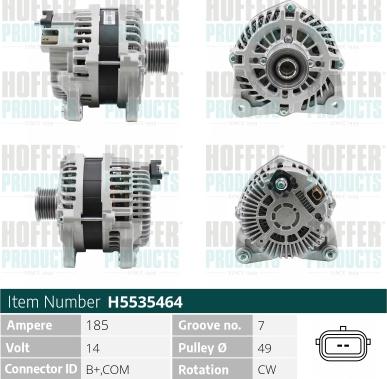 Hoffer H5535464 - Alternatore autozon.pro