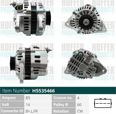 Hoffer H5535466 - Alternatore autozon.pro