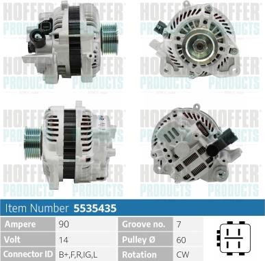 Hoffer H5535435 - Alternatore autozon.pro