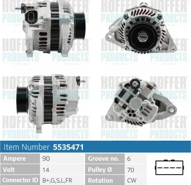 Hoffer H5535471 - Alternatore autozon.pro