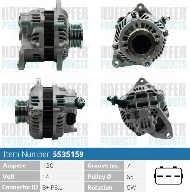 Hoffer H5535159 - Alternatore autozon.pro