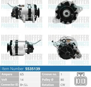 Hoffer H5535139 - Alternatore autozon.pro