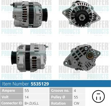 Hoffer H5535129 - Alternatore autozon.pro