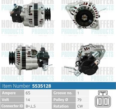 Hoffer H5535128 - Alternatore autozon.pro