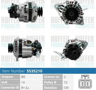 Hoffer H5535210 - Alternatore autozon.pro