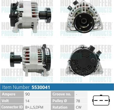 Hoffer H5530041 - Alternatore autozon.pro