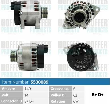 Hoffer H5530089 - Alternatore autozon.pro