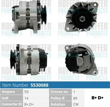 Hoffer H5530088 - Alternatore autozon.pro