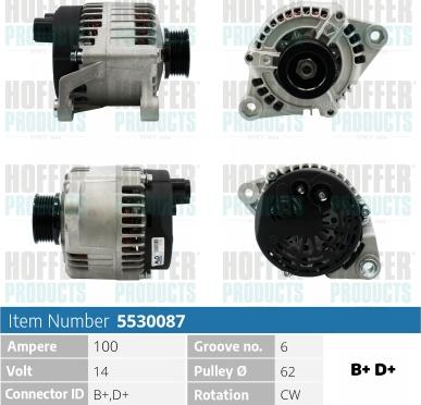 Hoffer H5530087 - Alternatore autozon.pro