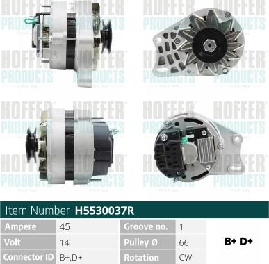 Hoffer H5530037R - Alternatore autozon.pro