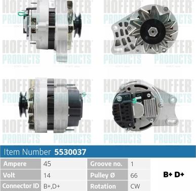 Hoffer H5530037 - Alternatore autozon.pro