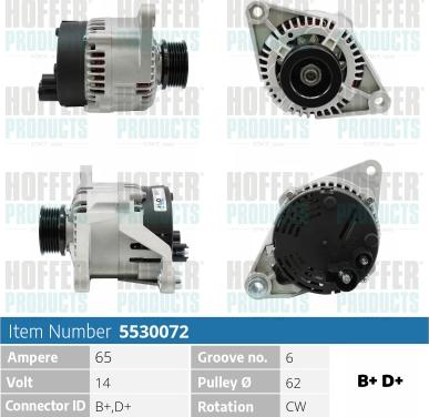 Hoffer H5530072 - Alternatore autozon.pro