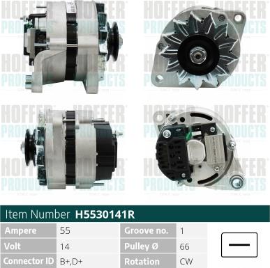 Hoffer H5530141R - Alternatore autozon.pro