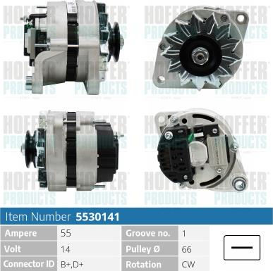 Hoffer H5530141 - Alternatore autozon.pro