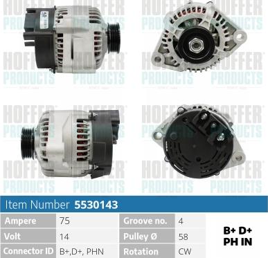 Hoffer H5530143 - Alternatore autozon.pro