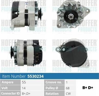 Hoffer H5530234 - Alternatore autozon.pro