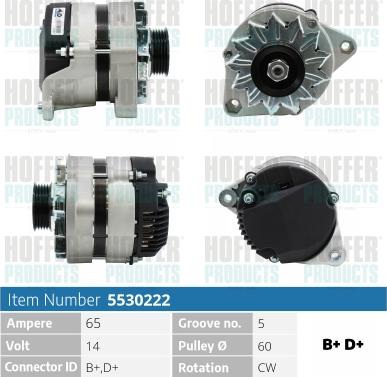 Hoffer H5530222 - Alternatore autozon.pro