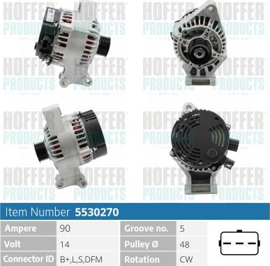 Hoffer H5530270 - Alternatore autozon.pro