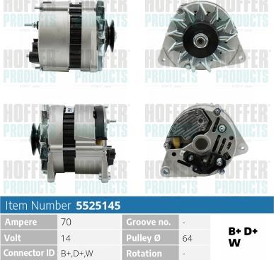 Hoffer H5525145 - Alternatore autozon.pro