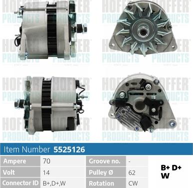 Hoffer H5525126 - Alternatore autozon.pro