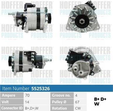 Hoffer H5525326 - Alternatore autozon.pro