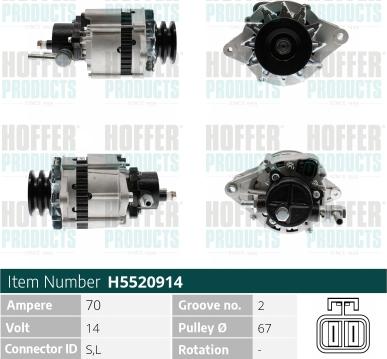 Hoffer H5520914 - Alternatore autozon.pro