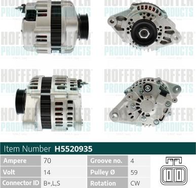 Hoffer H5520935 - Alternatore autozon.pro