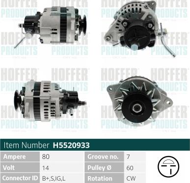 Hoffer H5520933 - Alternatore autozon.pro