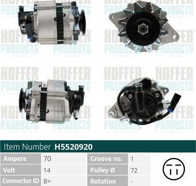 Hoffer H5520920 - Alternatore autozon.pro