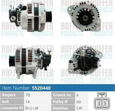 Hoffer H5520440 - Alternatore autozon.pro