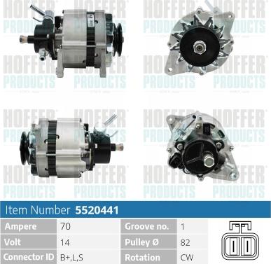 Hoffer H5520441 - Alternatore autozon.pro