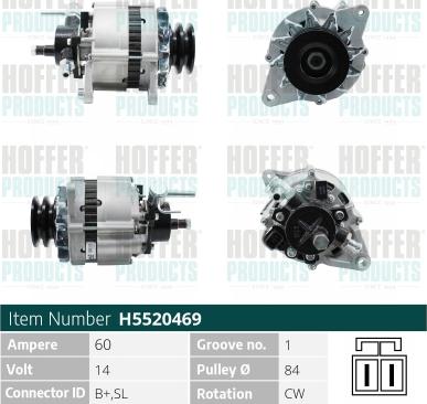 Hoffer H5520469 - Alternatore autozon.pro