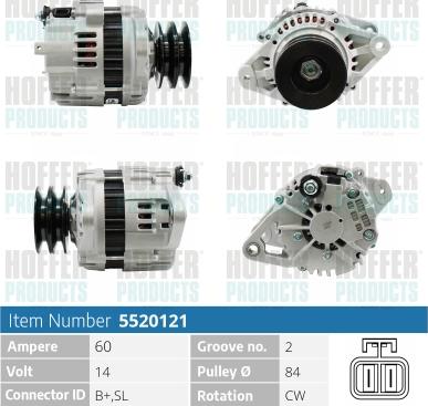 Hoffer H5520121 - Alternatore autozon.pro