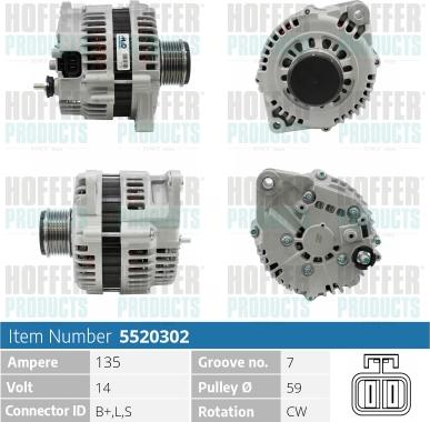 Hoffer H5520302 - Alternatore autozon.pro